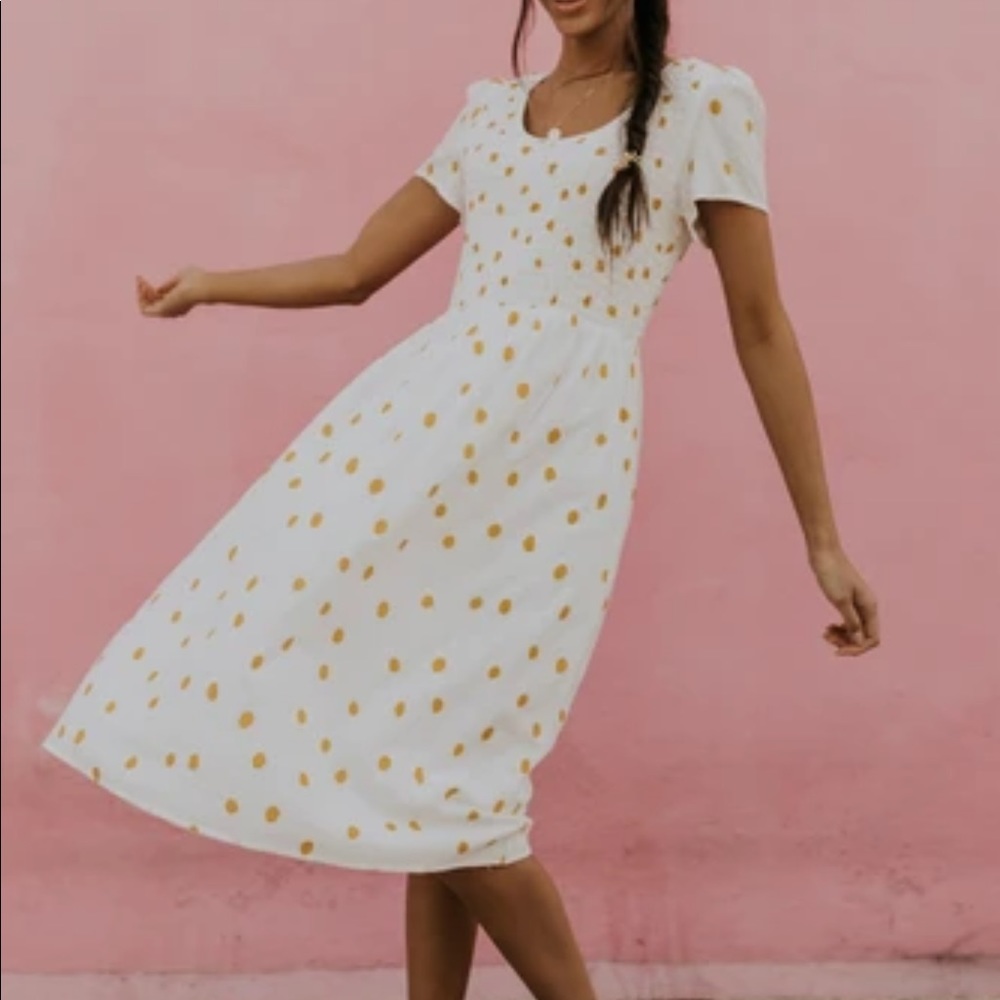 Roolee Moroccan dotted smock dress